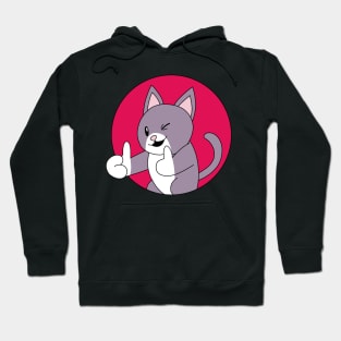 Cat Two Thumbs up Hoodie